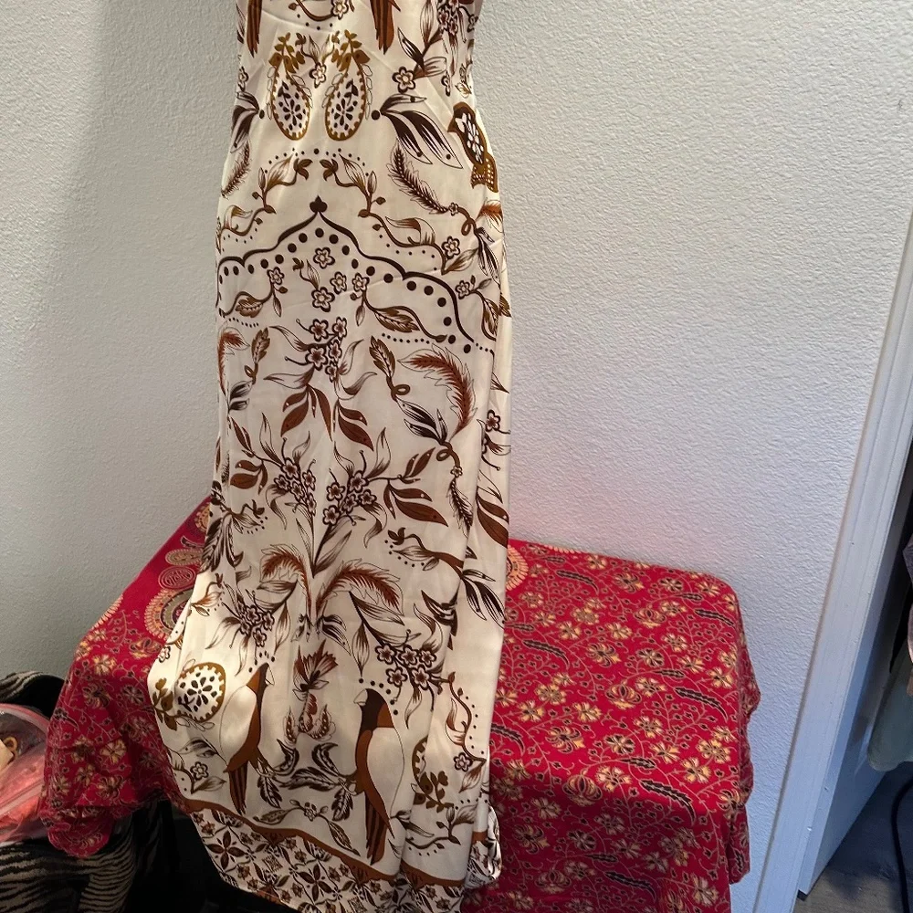 House Of Harllow  1960 Satin Tropical Maxi Dress. NWOT - Picture 4 of 8